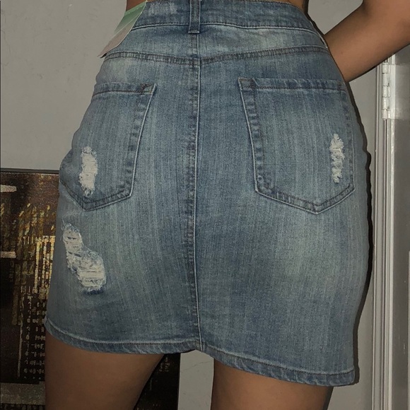 NWT Decree Denim Mini Skirt - Picture 2 of 5